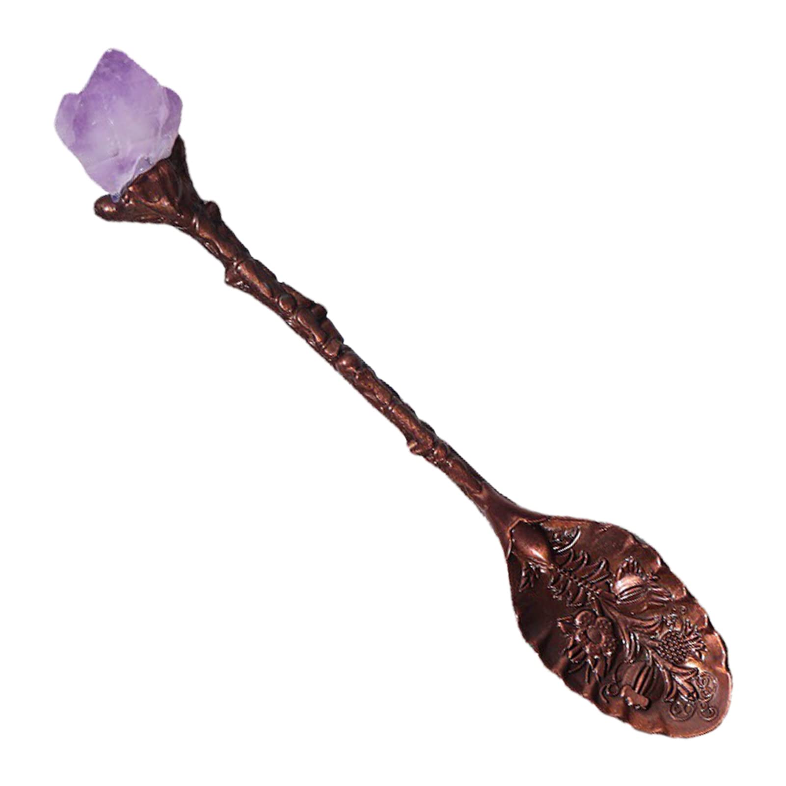 MENGKK Soup Ladles Crystal Head Spoon Dining bar Alloy Carving mini Coffee Tableware Dessert Tea Kitchen Accessories