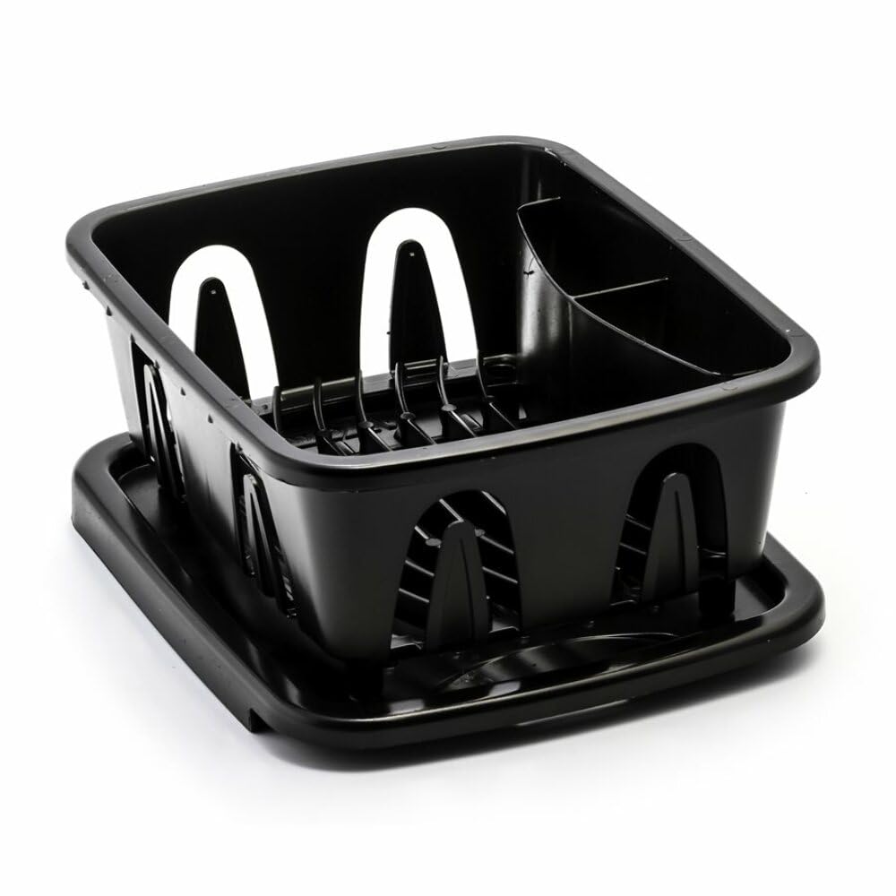New Camco 43512 Black Mini Dish Drainer And Tray