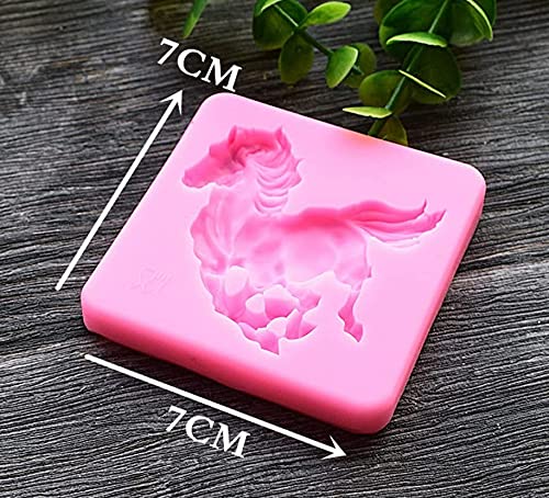 Cestony 2Pcs 3D Running Horse Silicone Molds For Diy Cake Fondant Biscuit Cookies Sugar Pudding Chocolate Hard Candies Dessert D