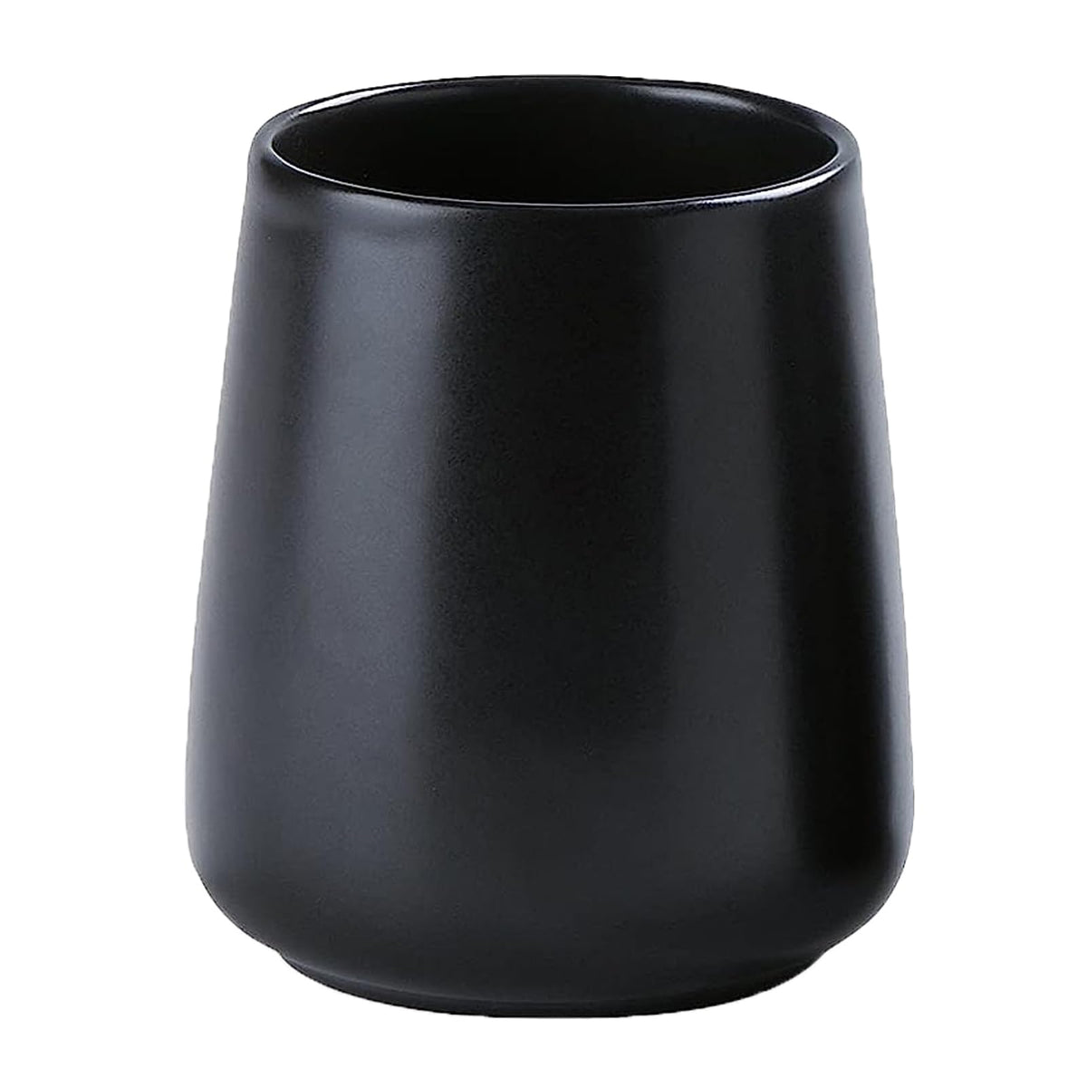 Matte Black Ceramic Toothbrush Holder - Tooth Brushing Holders, Toothbrush And Toothpaste Holder Organizer For Bathroom Countert