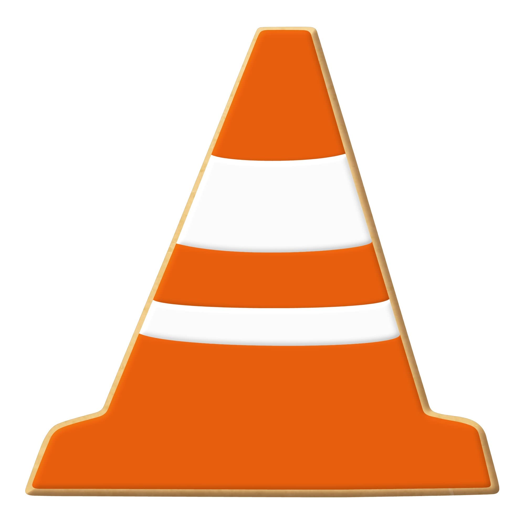 Traffic Cone Cookie Cutter 3.5 Inch - Made In The Usa - Foose Cookie Cutters Tin Plated Steel Traffic Cone Cookie Mold