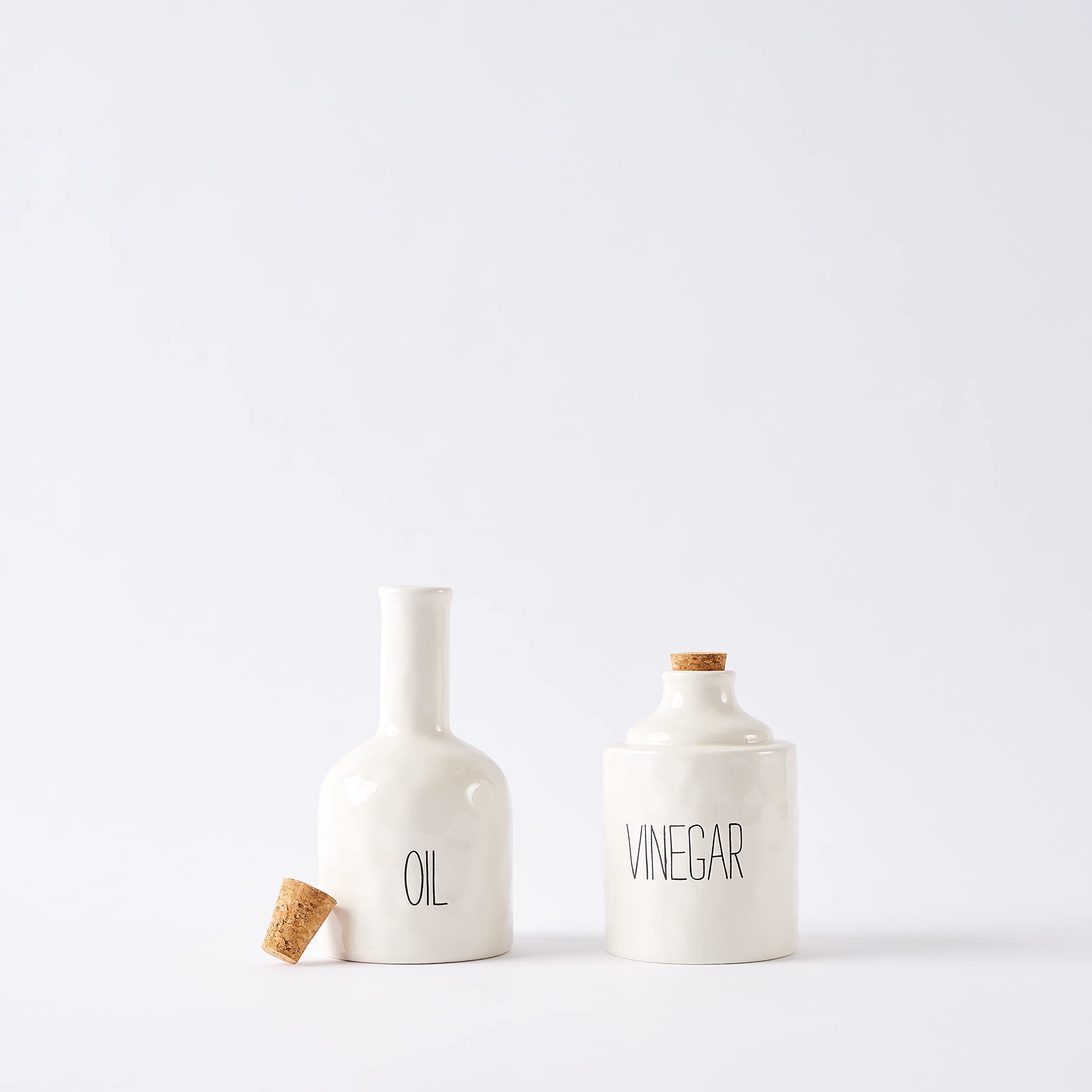 Stacked Oil and Vinegar Decanter Set