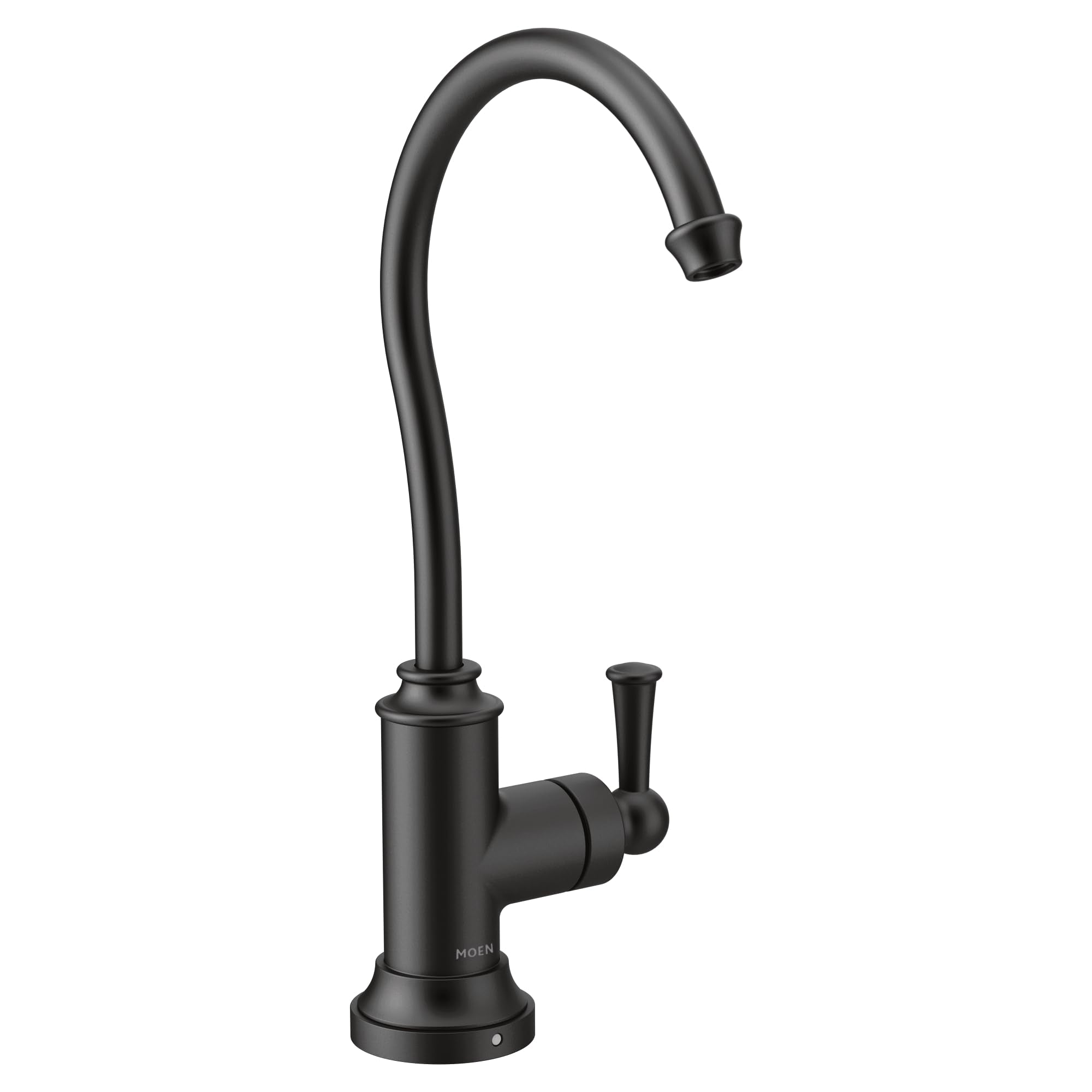 Moen Matte Black Sip Traditional Cold Water Kitchen Beverage Faucet with Optional Filtration System, S5510BL