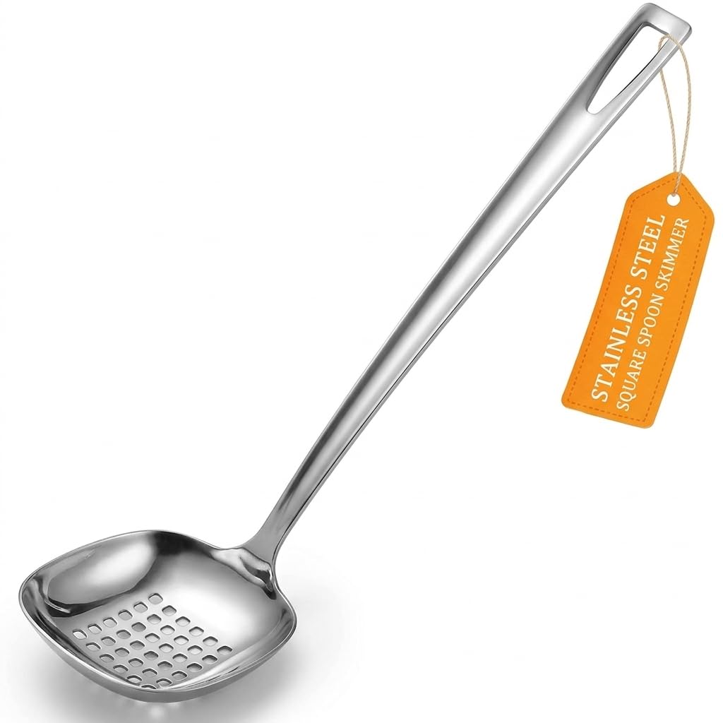 ULTECHNOVO Stainless Steel Soup Ladle Square Design 11.37 in 1 Pc