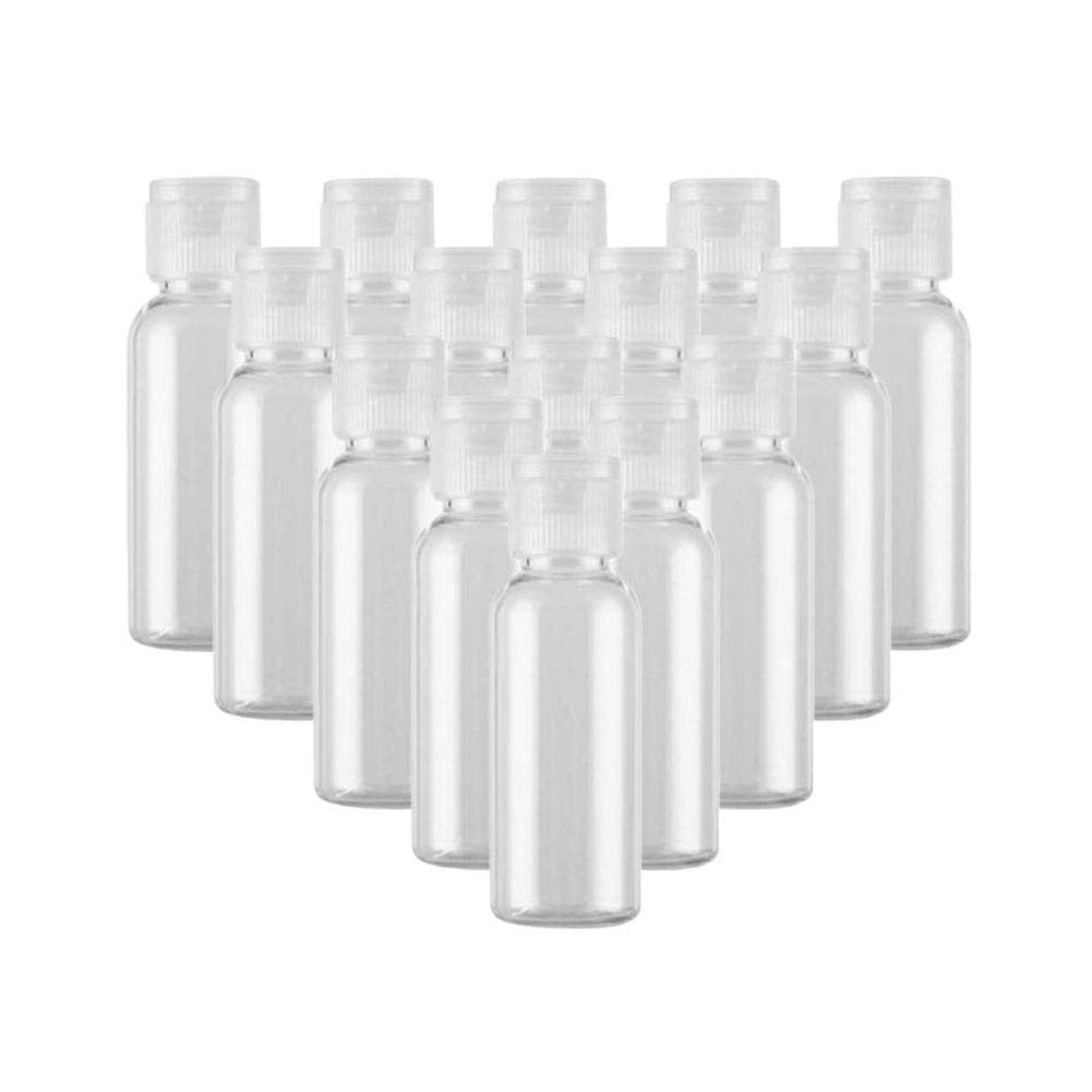 Ericotry 24Pcs 20Ml/0.7Oz Clear Empty Plastic Sample Bottle Travel Cosmetic Containers Jars Pot Vial With Flip Cap Perfect For M