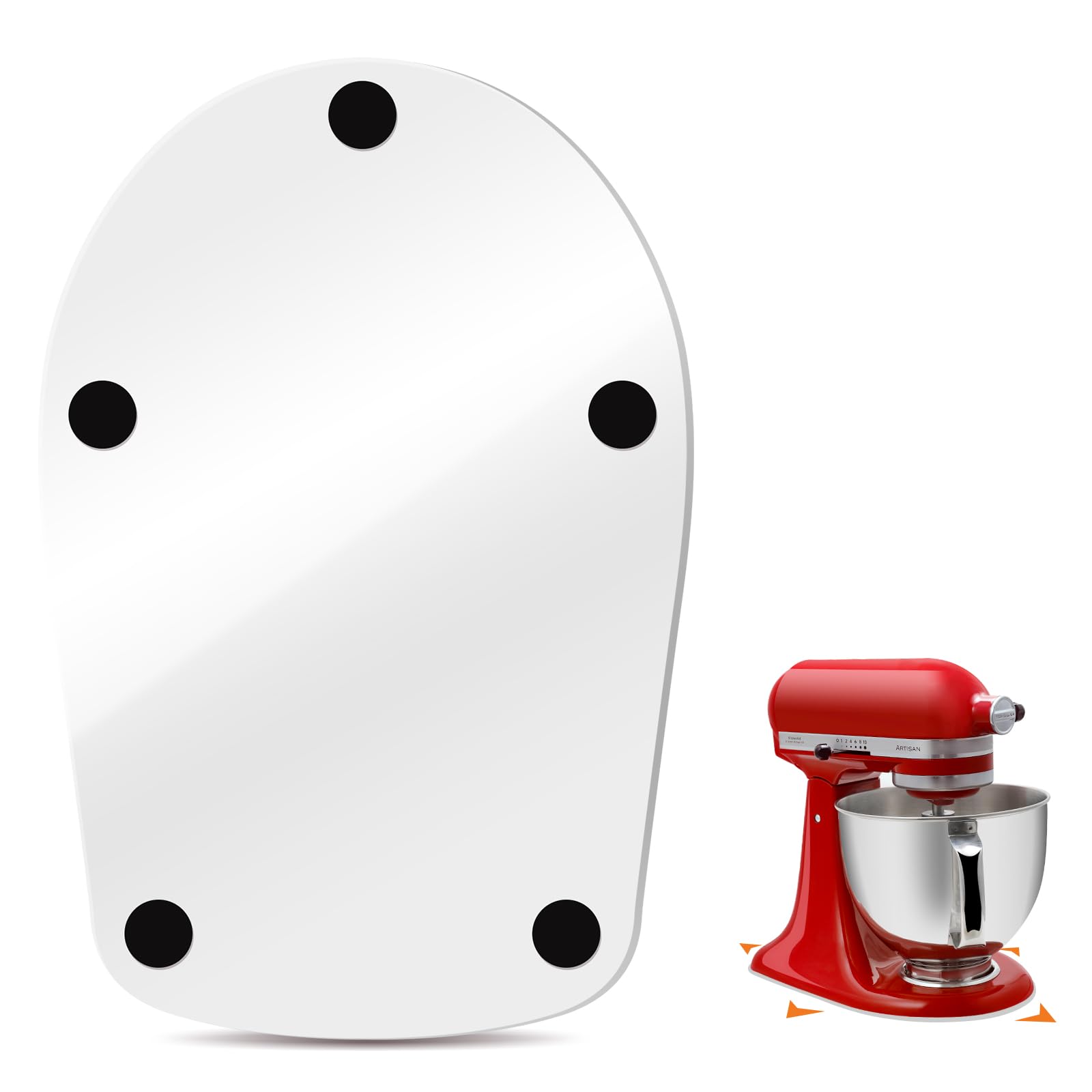 Siudangka Mixer Slider Mat For Kitchenaid 4.5 Qt Stand Mixer, Acrylic Convenient Sliding Tray Appliance Sliders For Kitchen Appl