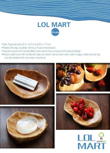 Hizbo Mart Root Wood Serving Dish, Vintage Wooden Ring Dish, Appetizer Display, Hand Carved Artworks(The Length 7~11Inch)