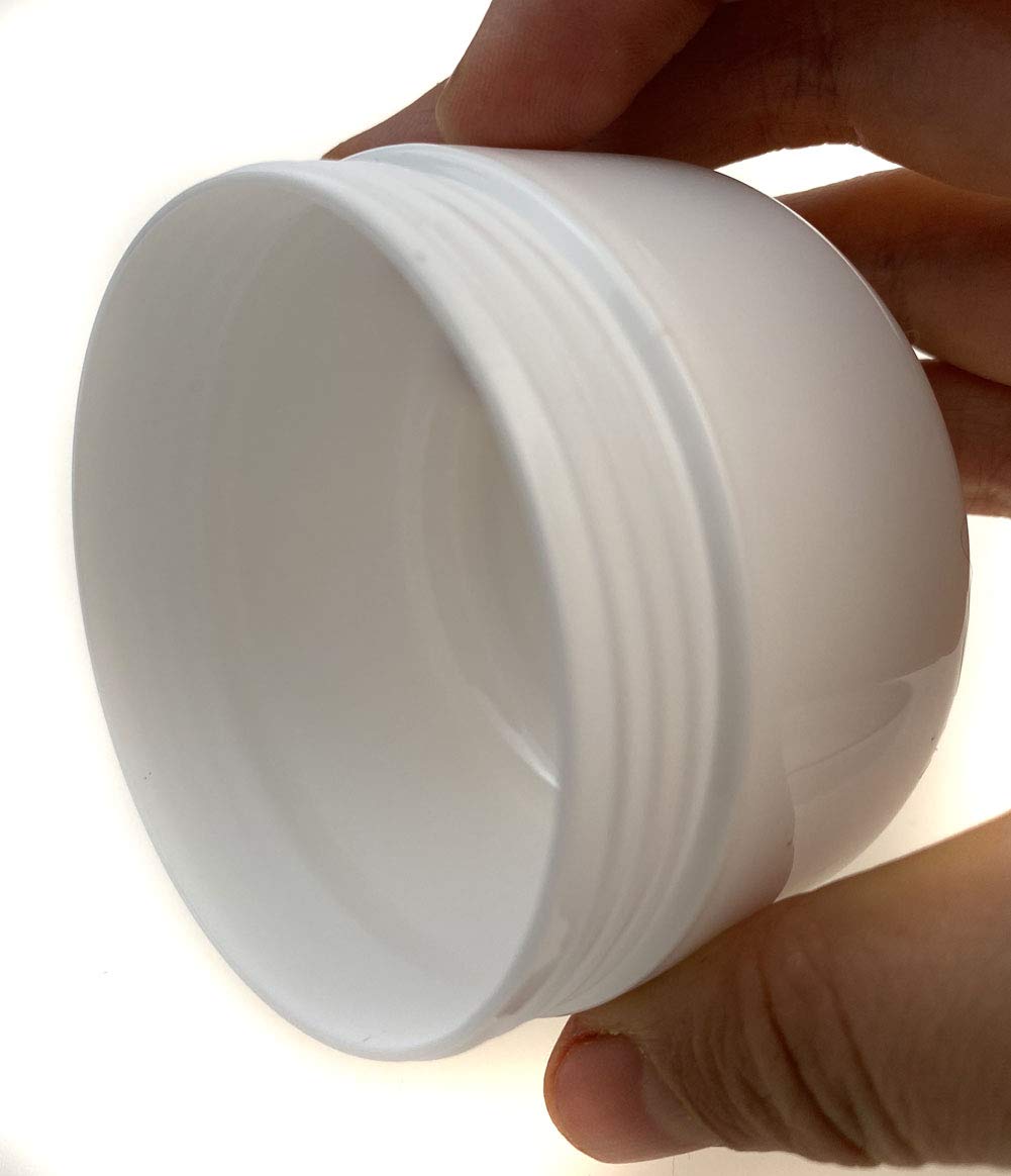 Ericotry 6Pcs White Plastic Jar With Dome Lid 8 Oz (250G) Refillable Make-Up Cosmetic Jars Empty Face Cream Lotion Storage Conta