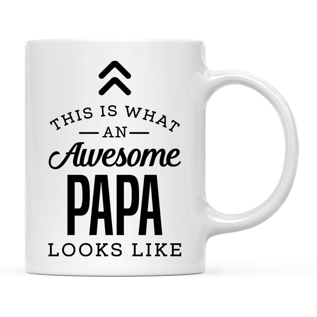 Andaz Press 11oz. Ceramic Coffee Tea Mug Gift, This is What an Awesome Papa Looks Like, 1-Pack, Birthday Gift Ideas Coworker Him