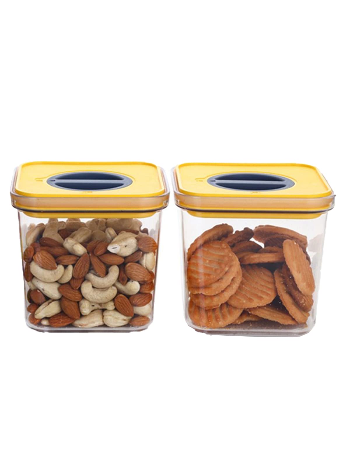 Hometales MultiPurpose Container 1000Ml Each,Yellow (2U)