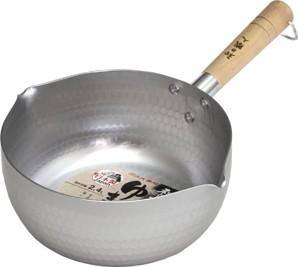 Taniguchi Metal Yukihira Pot, 7.9 inches (20 cm), Made in Japan, For Gas Stoves, Lightweight, Japanese Artisan Series