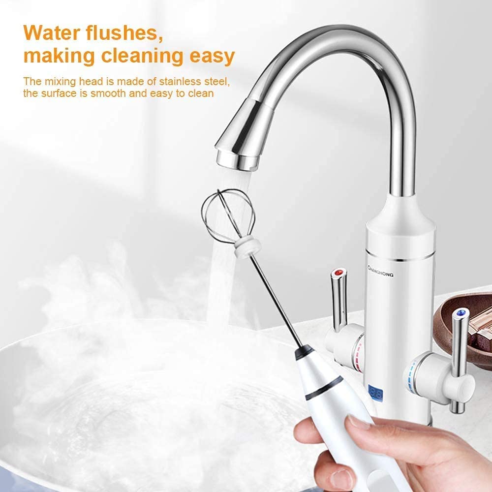 Rechargeable Milk Frother Handheld Electric Foam Maker with 2 Stainless whisks  3-Speed Adjustable Mini Blender Perfect for bulletproof coffee Egg Mix  Latte Coffee Cappuccino  Hot Chocolate Matcha