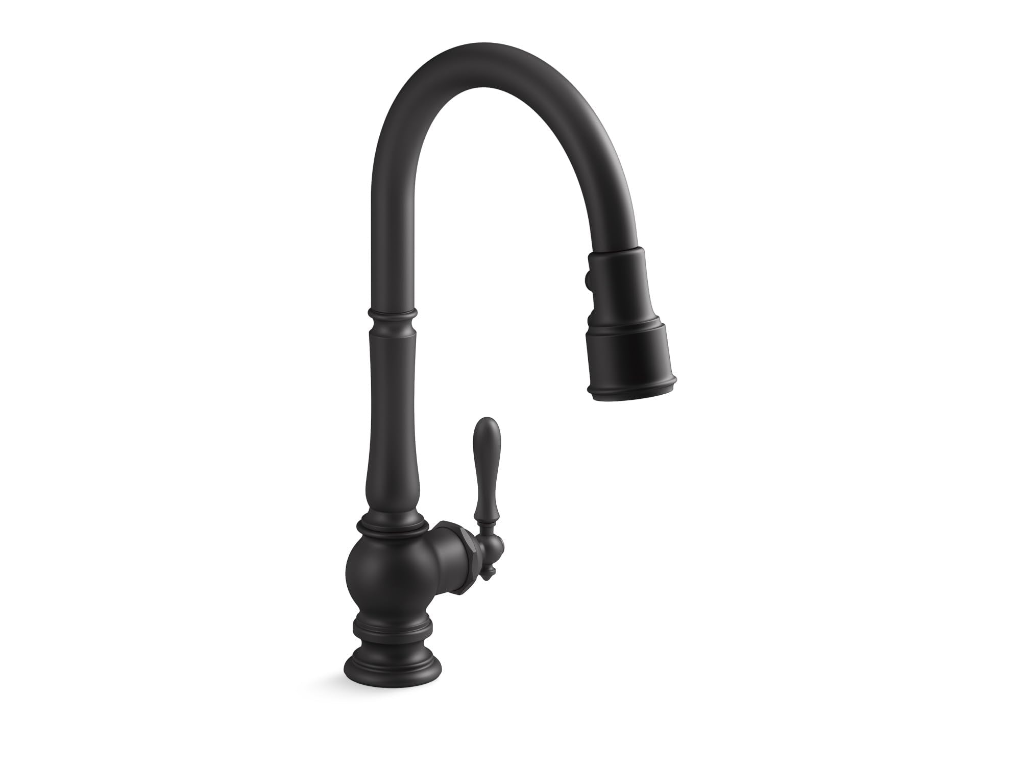 Kohler K-99259-Bl Artifacts Kitchen Sink Faucet, 17.63 X 4.31 X 8.50 Inches, Matte Black