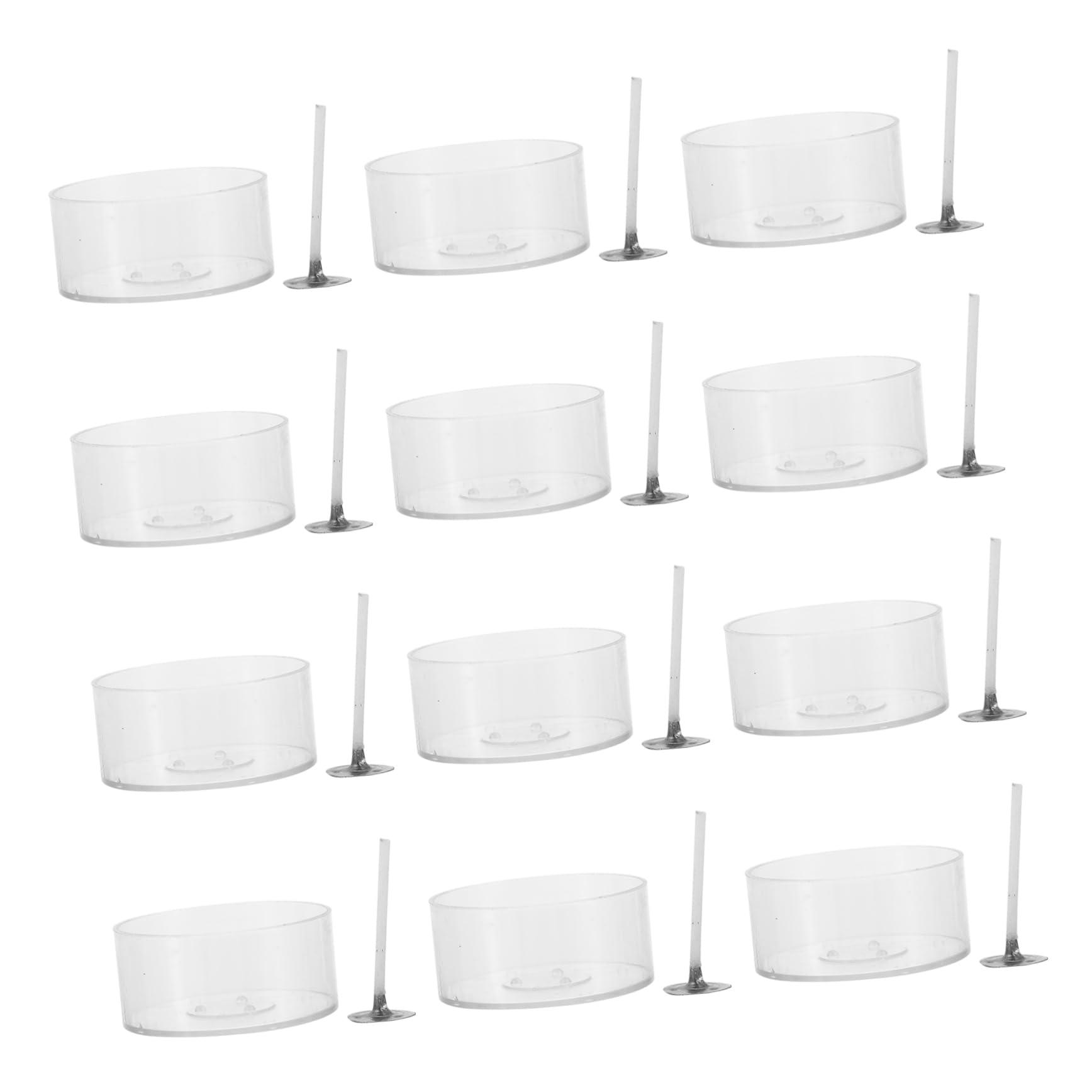NUOBESTY 1set Candle Making Kit Wicks Round Tealight Jars Accessory for Candle Maker