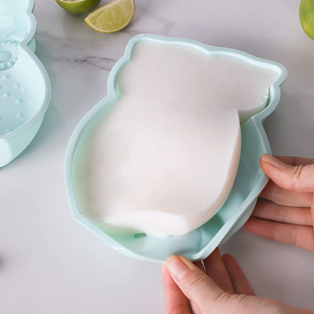 3D Owl Cake Pan, Silicone Owl Mold, Animal Molds, Resin Molds Silicone, Oven Safe Large 7X6 Inches