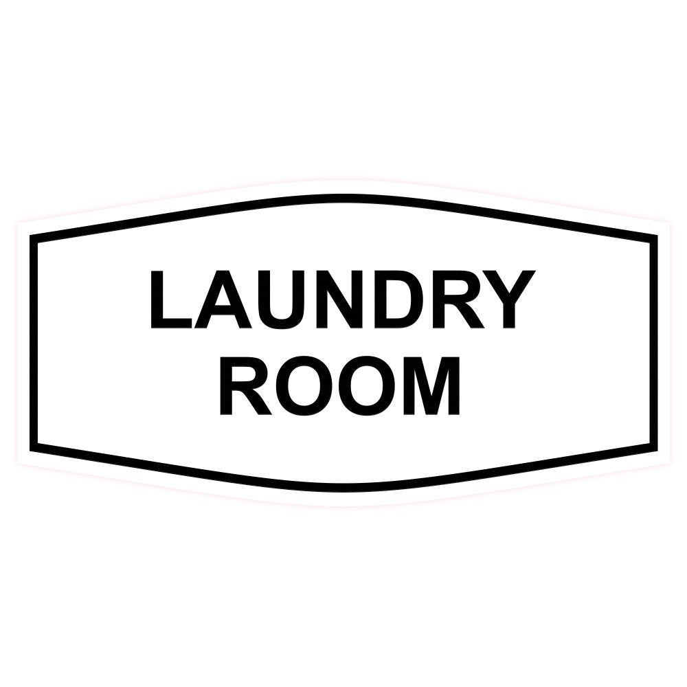 Fancy Laundry Room Sign (White) - Large 1 Pack