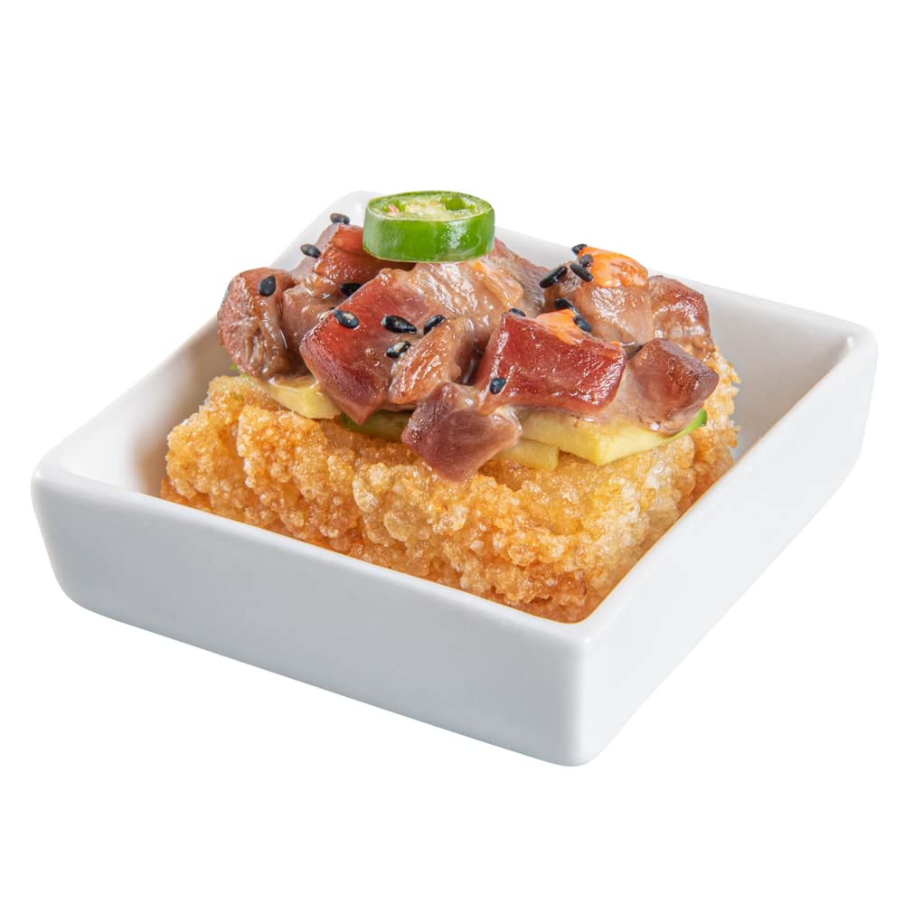 Restaurantware 2.5 Inch Mini Dishes, 10 Oven-Safe Square Sauce Dishes - Microwave-Safe, Serve Appetizers, Desserts, Or Condiment