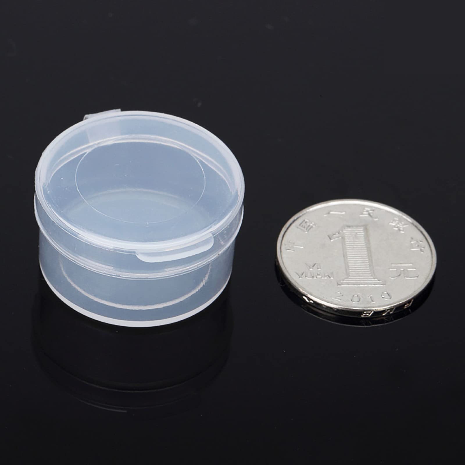 Zfyoung 50 Pcs Plastic Cosmetic Jar 5G/5Ml Clear Case With Snap Lids Portable,Travel Storage Cosmetic Samples Beauty Products Mi