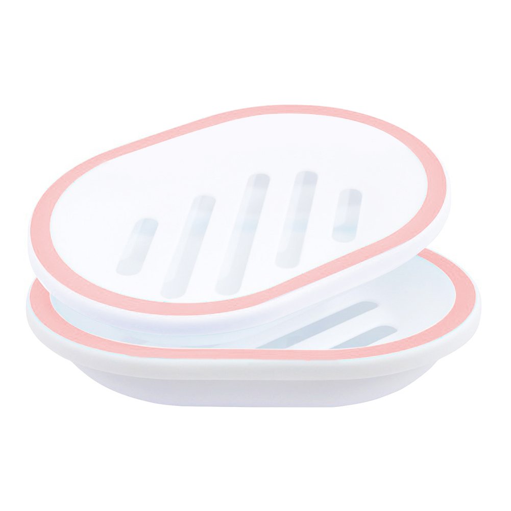 TOPSKY 2-Pack Soap Dish with Drain  Soap Holder  Soap Saver  Easy Cleaning  Dry  Stop Mushy Soap (White)