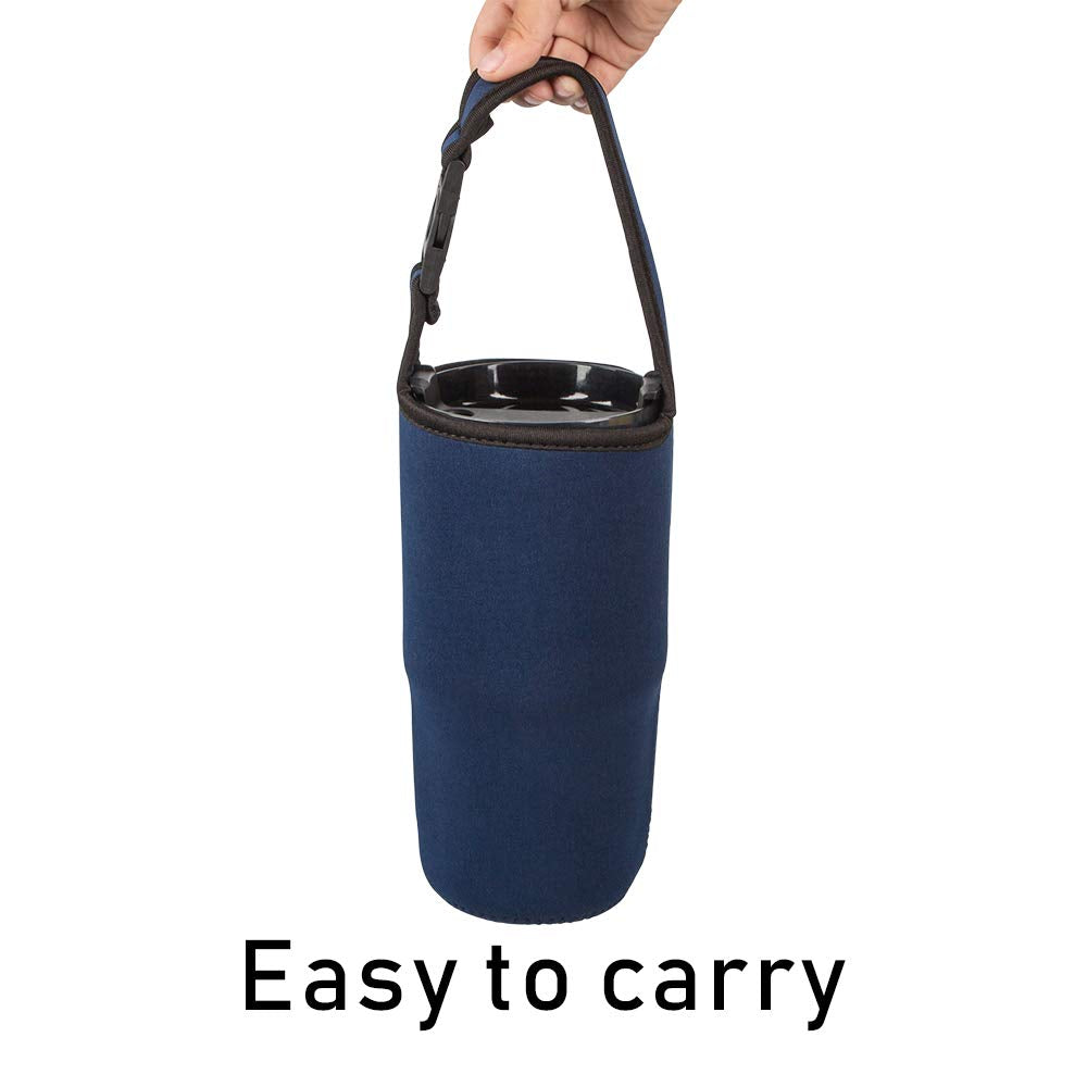 Findtop Set Of 4, Tumbler Carrier Pouch And Holder For All 30Oz Travel Insulated Coffee Mug, 2 Pack Black & Navy Tumbler Carrier