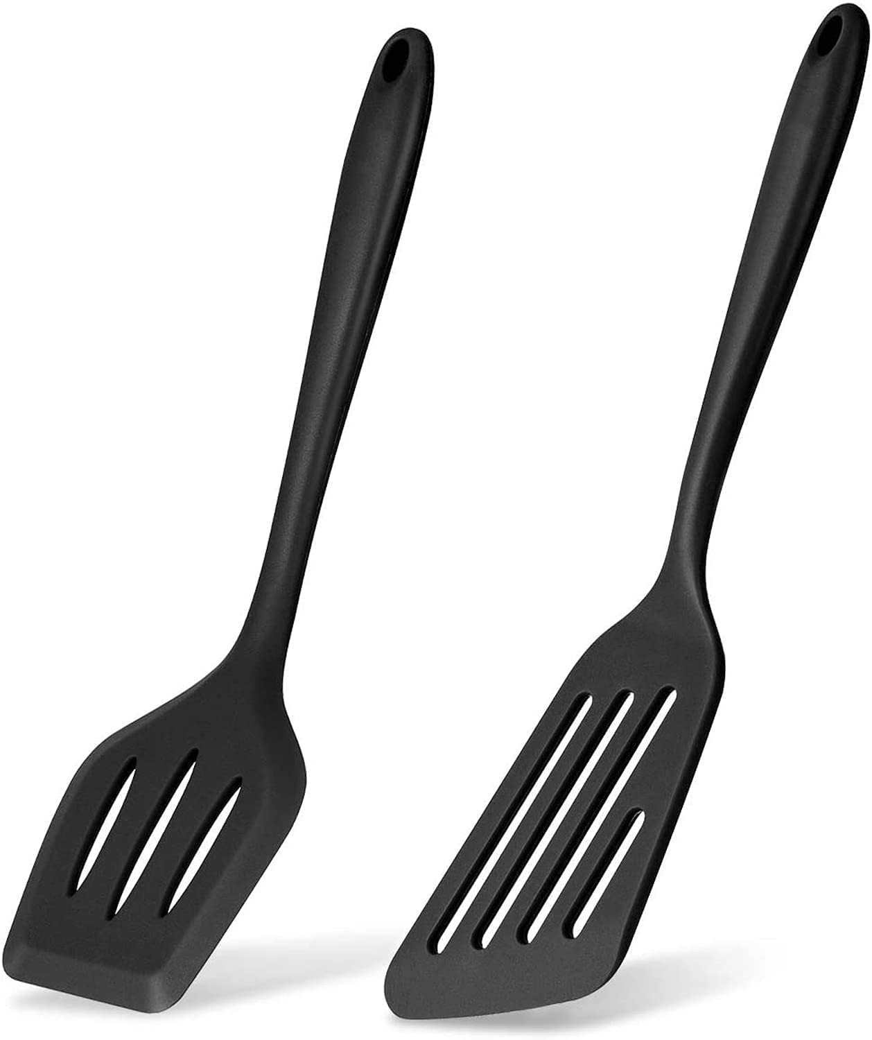 P Plus Fire Spatula  Set Of 2 Heat Resistant Silicone Spatula  Spatula Kitchen Utensil Set Bpa Free  Dishwasher Safe Silicone