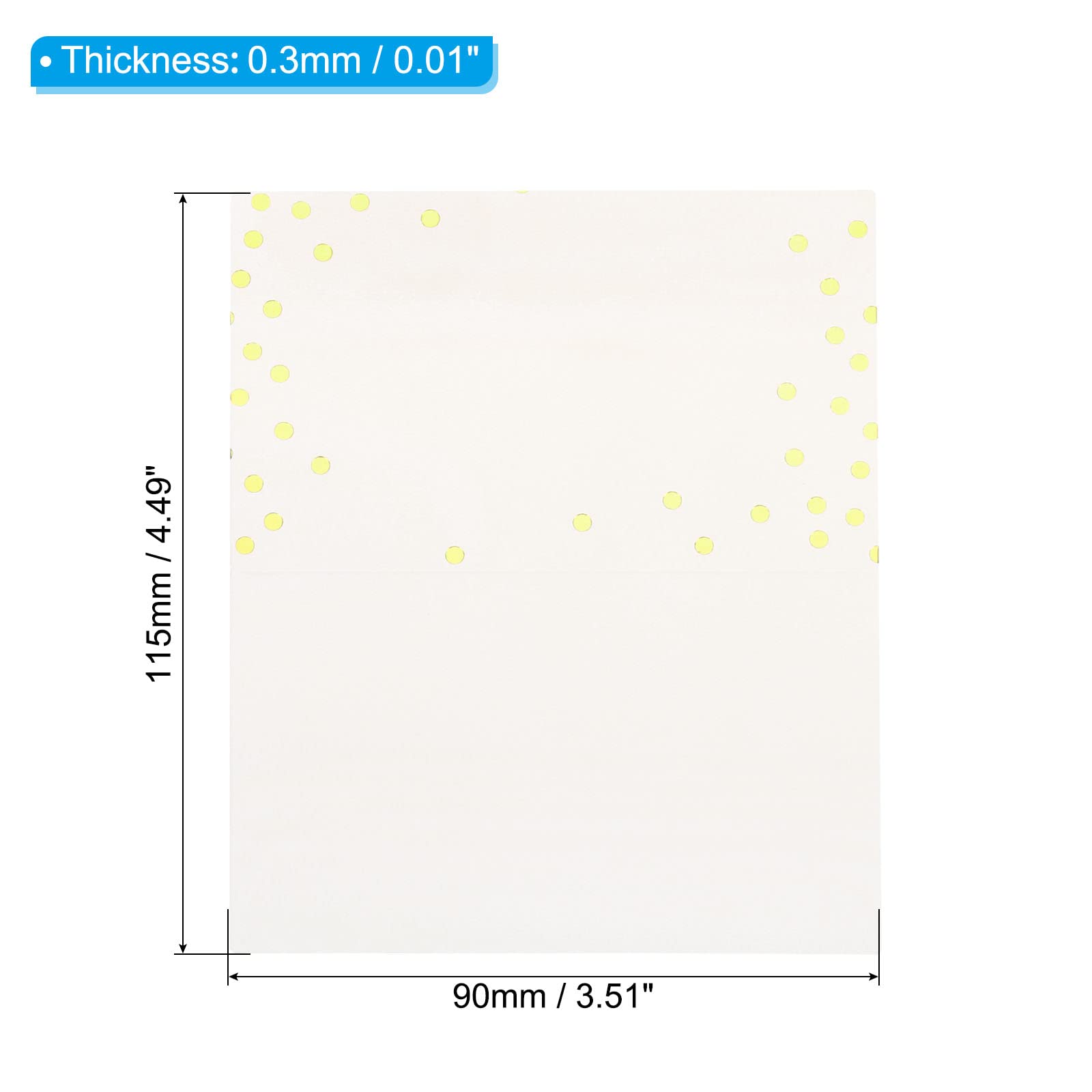 Patikil Tent Place Cards, 50Pcs Greeting Cards 4.48 X 3.51Inch Favor Decor Foldable Blank Card For Wedding Party Diy Table Name