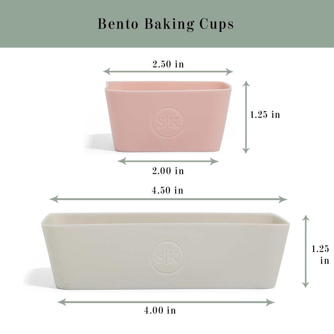 The Silicone Kitchen Reusable Silicone Bento Baking Cups, Non-Toxic, Bpa Free, Dishwasher Safe Bento Box Accessories Lunch Box D