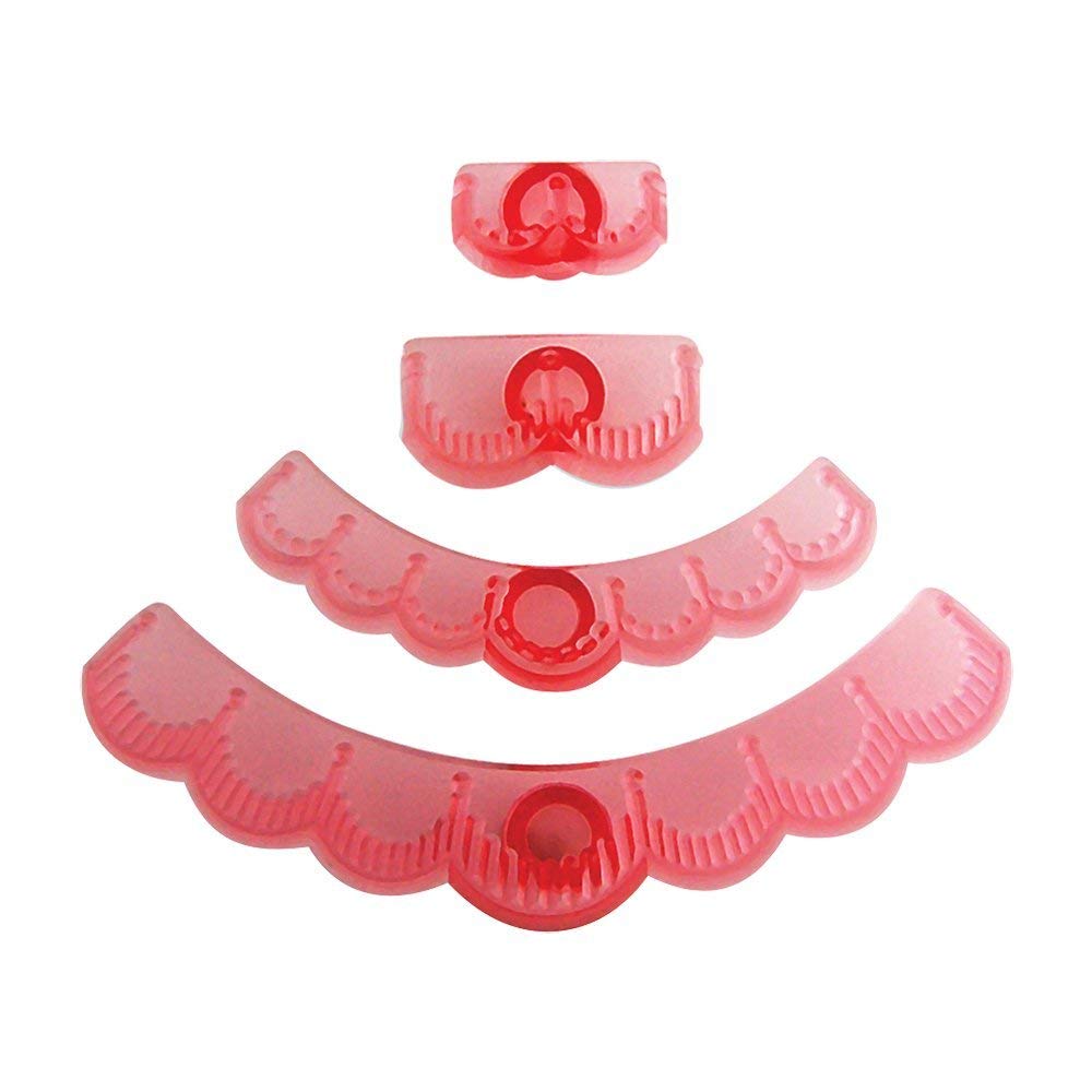 Jem Stitch Edge Fondant Cutters, For Cake Decorating, Set Of 4
