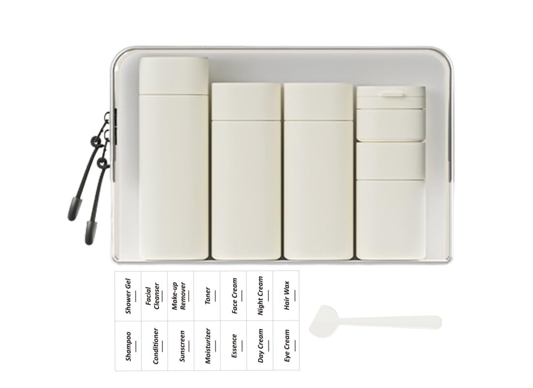 Sprigold 5 Pack Brief and Fashion Travel Bottles TSA Approved, BPA Free Travel Size Travel Containers Refillable Squeeze Bottles