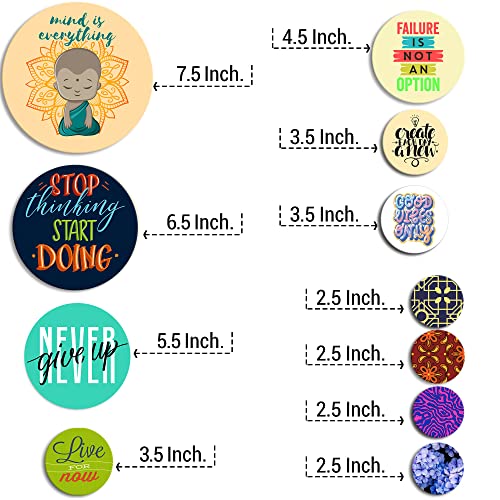 It2M Wooden Wall Decor Set Of 11 Multicolour - Spw9