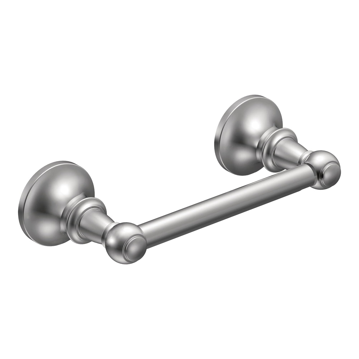 Moen Vale Chrome Double Post Pivoting Toilet Paper Holder, Wall Mounted Toilet Tissue Holder Dn4408Ch