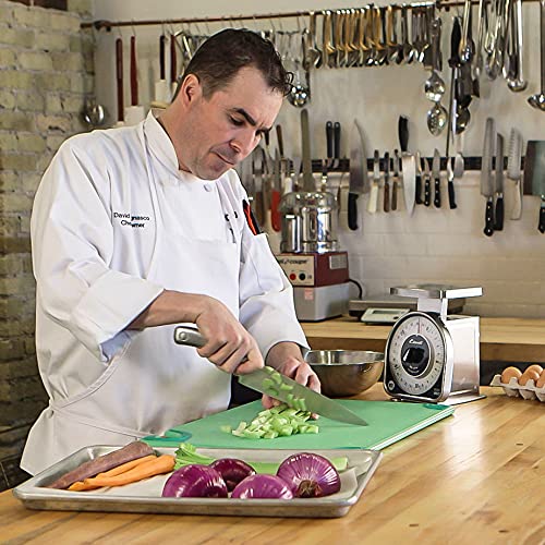 San Jamar Ms Series Mechanical Dial Scale Manual Food Scale With 2 Pound Capacity For Kitchens, Restaurants, And Cooking, Metal,