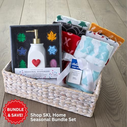 SKL Home Seasonal Jacquard Hand Towel Gift Set  6 Count  Multicolored