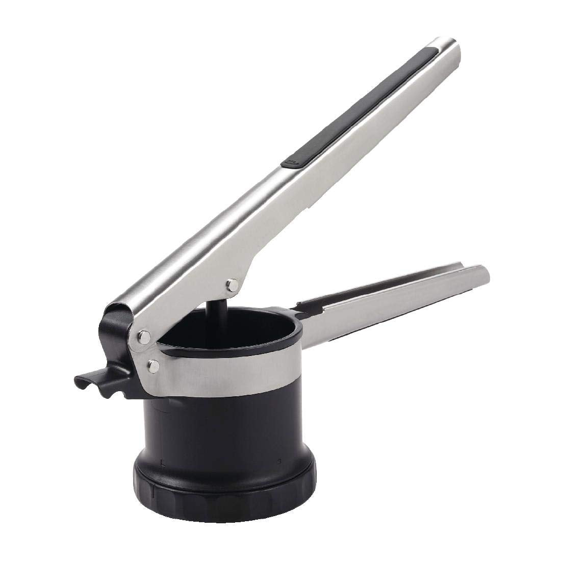 OXO Good Grips 3-in-1 Adjustable Potato Ricer, Black/Silver