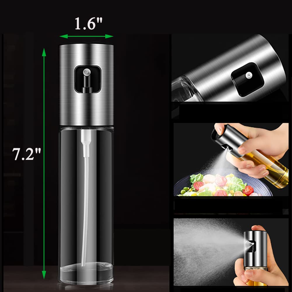 Olive Oil Sprayer For Cooking Oil Spritzer Mister For Air Fryer Glass Bottle For Vinegar Vegetable Oil Portable Kitchen Gadgets