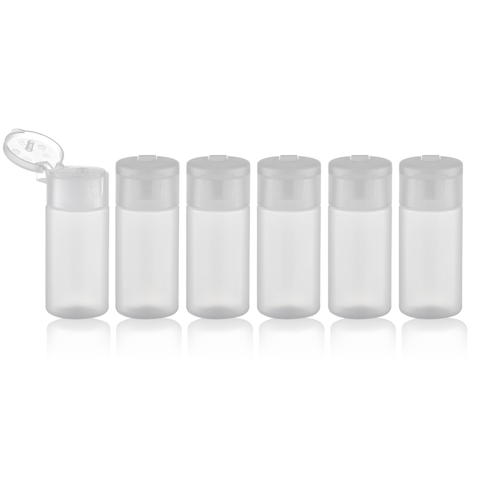 Lulupack Travel Bottles for Toiletries 0.6 oz - Travel Size Shampoo and Plastic Containers Tsa Approved - Empty Squeeze Sanitize