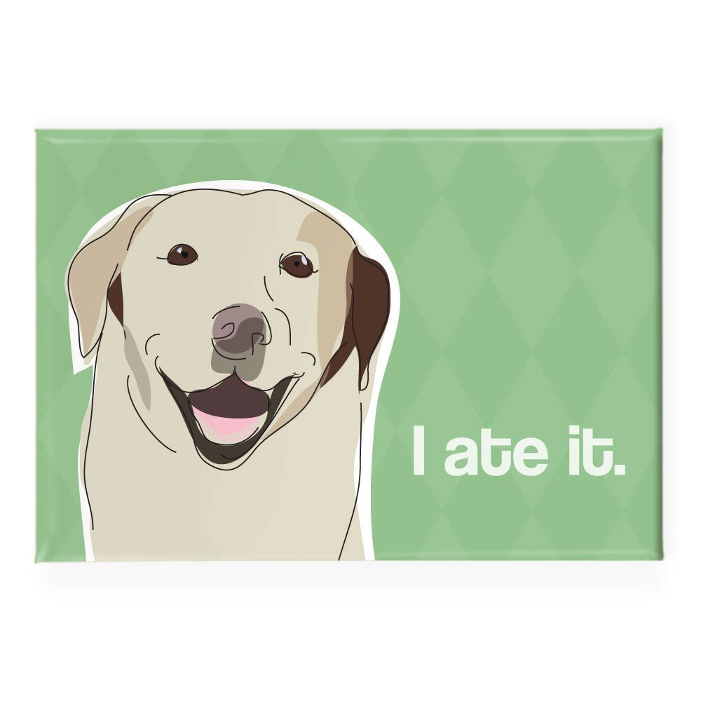 Pop Doggie I Ate it Yellow Lab Labrador Retriever Fridge Magnet