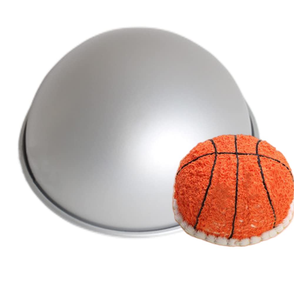 Xzjmy Ball Cake Pan,Aluminum Hemisphere Cake Molds,8Inch Cake Pan,Kids Diy 3D Birthday Cake Pan,Nonstick Baking Tools (Big Half