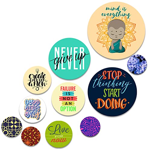 It2M Wooden Wall Decor Set Of 11 Multicolour - Spw9