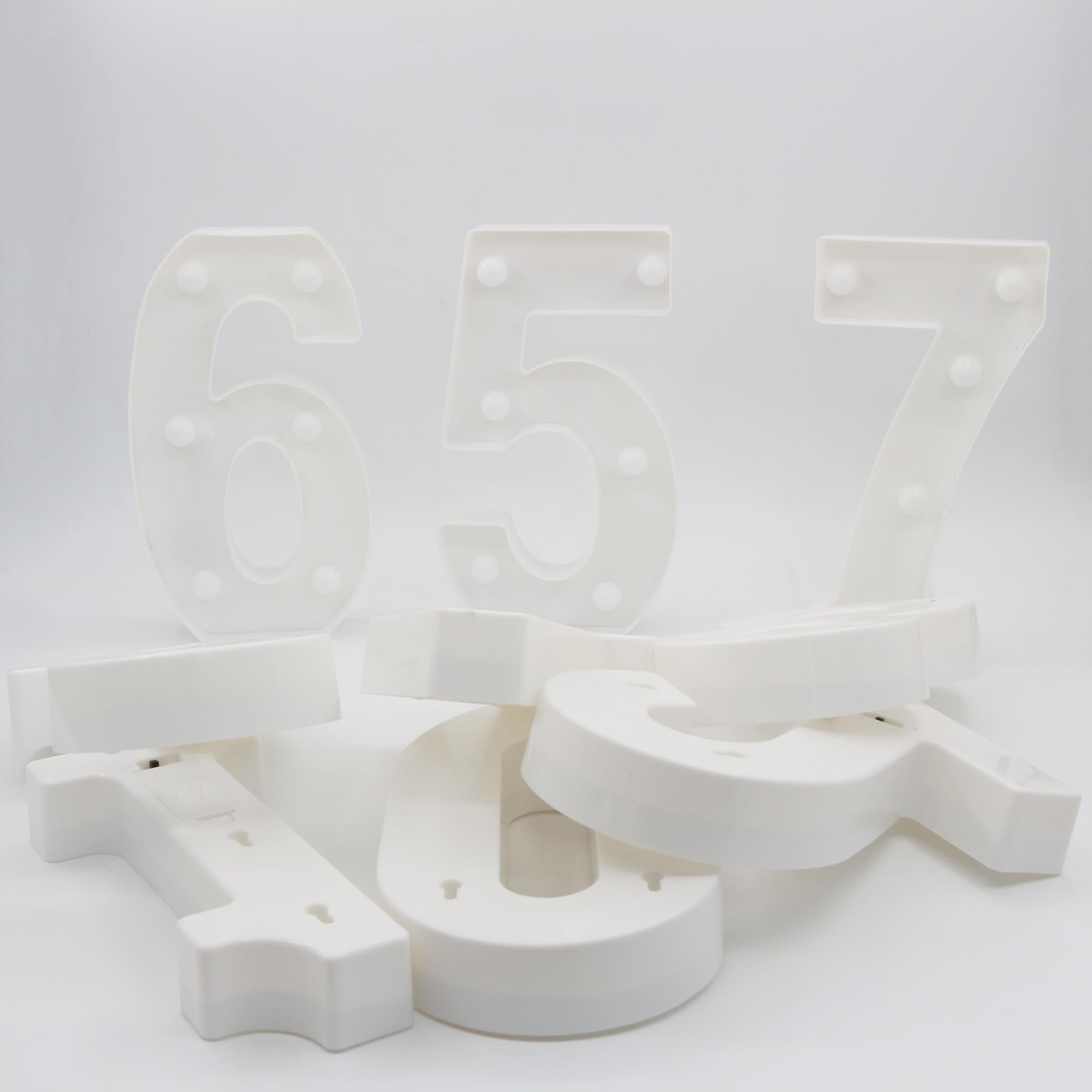 H: 8.26 Inches Light Up Numbers 55 Centerpieces Table Sign, Happy 55th Birthday Decorations for Women, 55th Party Decor for Men,