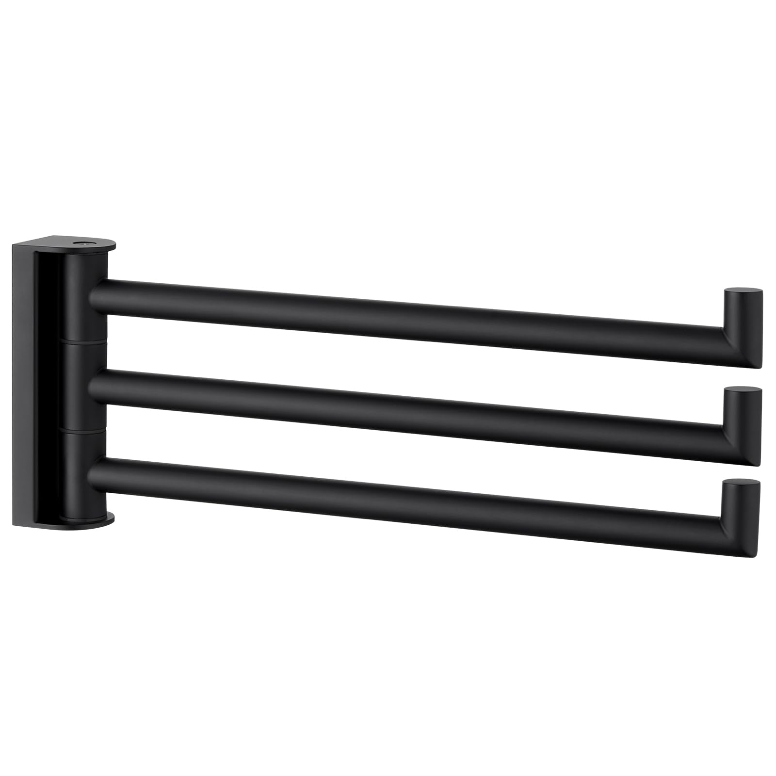 APLusee Swivel Towel Rack for Bathroom Wall Mounted, SUS 304 Stainless Steel Swivel Door Towel Bar with Multi 3 Rotating Arms, M