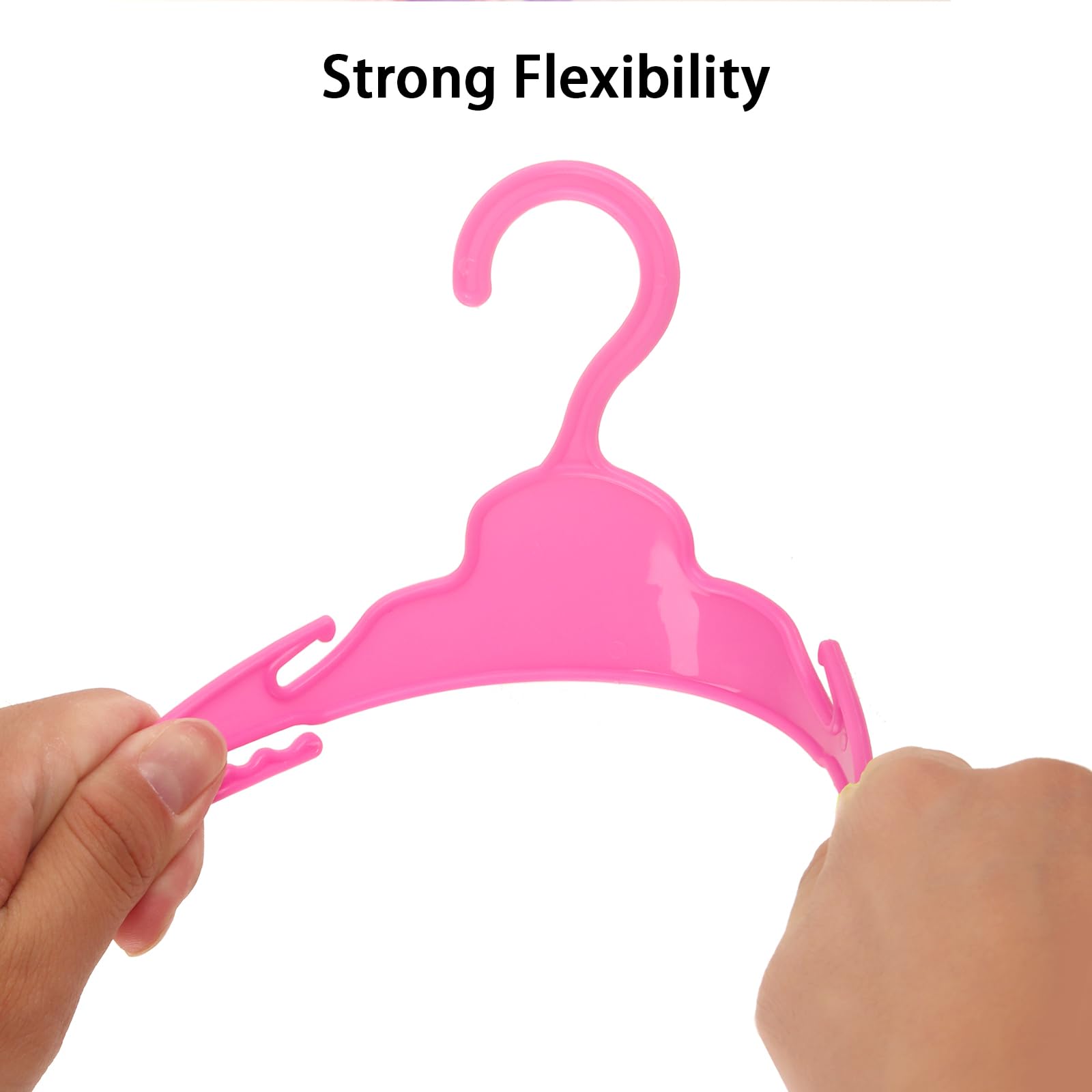 Msyo 20 Pcs Doll Clothes Hangers For 18 Inch Dolls, Rose Doll Hangers, Sturdy Doll Hangers Accessories, Work Great With Rod Less