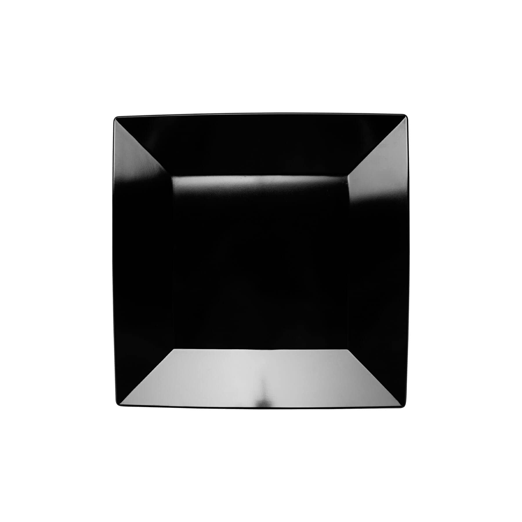 G.E.T. Ml-91-Bk Melamine Break-Resistant Square Dinner Plate, 14'', Black