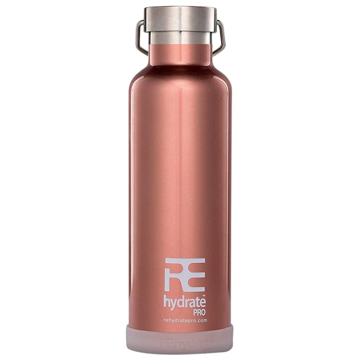 Rehydrated Pro 25Oz Insulated Water Bottle With Straw, Bonus Lids And Leak Proof Flask To Keep Liquids Hot Or Cold- Triple Wall