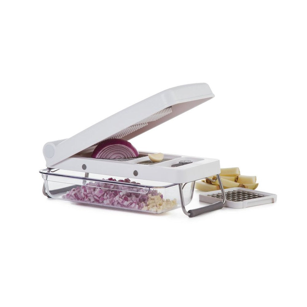 Onion/Vegetable And Garlic Chopper With Progressive Stand White/Grey