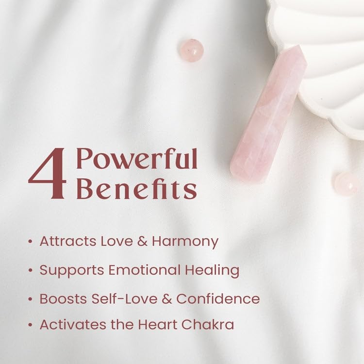 Astrotalk Love Attraction Crystal Tower | Natural Rose Quartz Stone for Self-Love, Harmony & Relationship Energy | Vastu Items for Home Decor | Office Table Decoration Items | Gift for Man & Woman