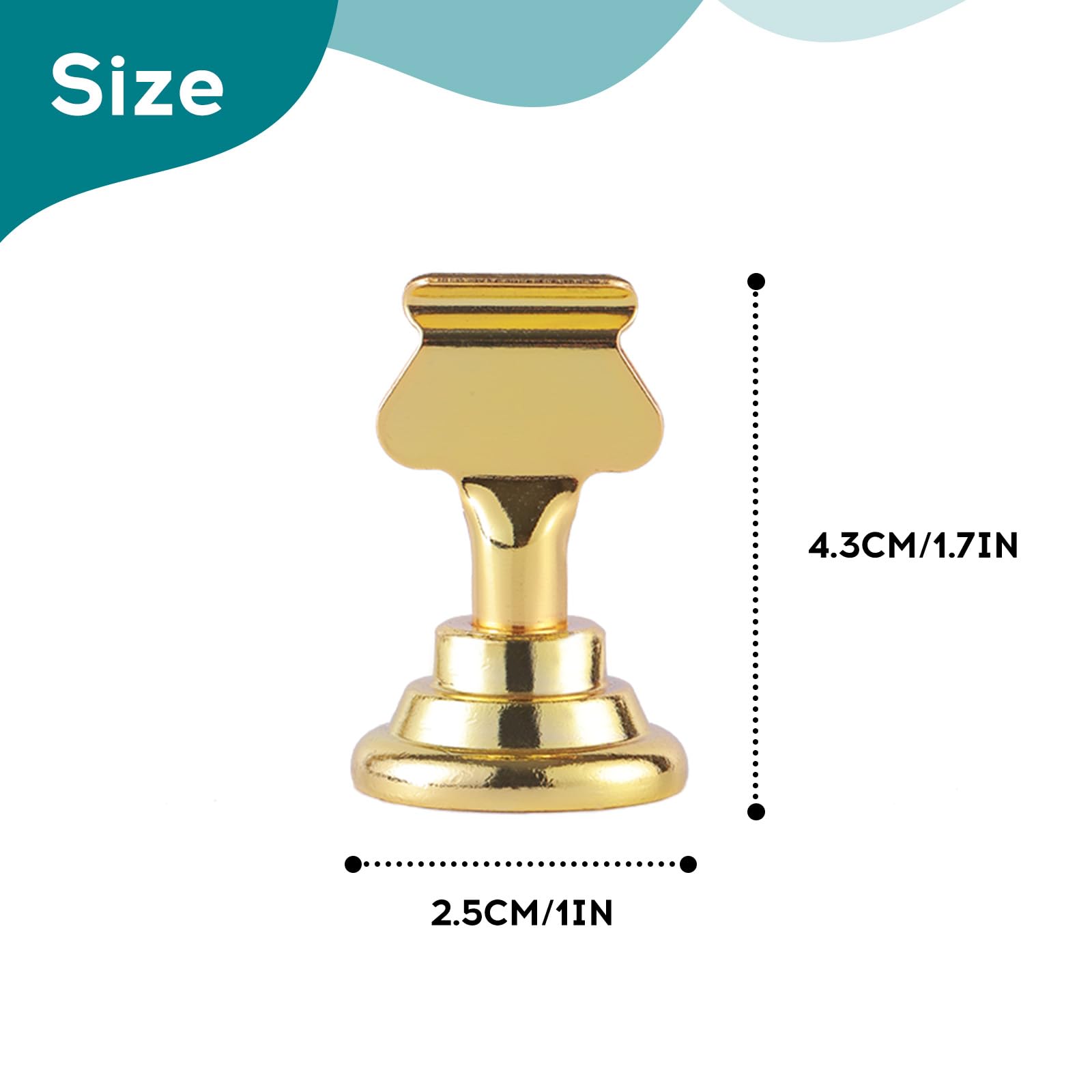 Urban Deco 16 Pieces Table Card Holder Place Card Holders 1.7 Inches Gold Steel Card Holders For Photos, Food Signs, Memo Notes,