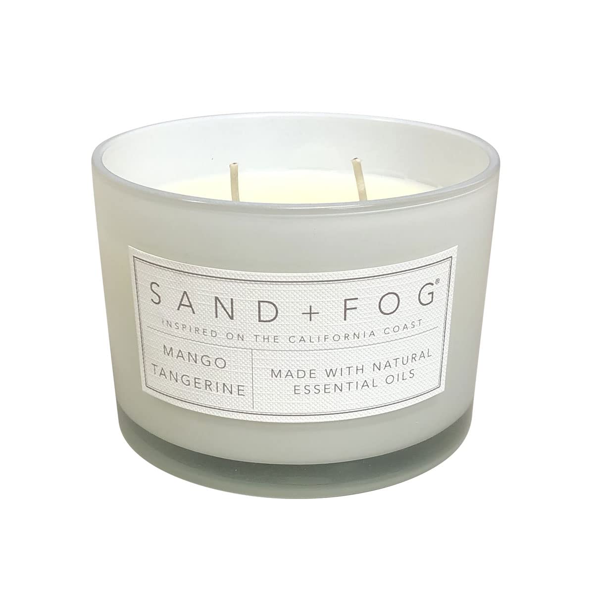 Sand + Fog Scented Candle - Mango Tangerine - Additional Scents and Sizes - 100% Cotton Lead-Free Wick - Luxury Air Freshening Jar Candles - Perfect Home Decor - 12oz