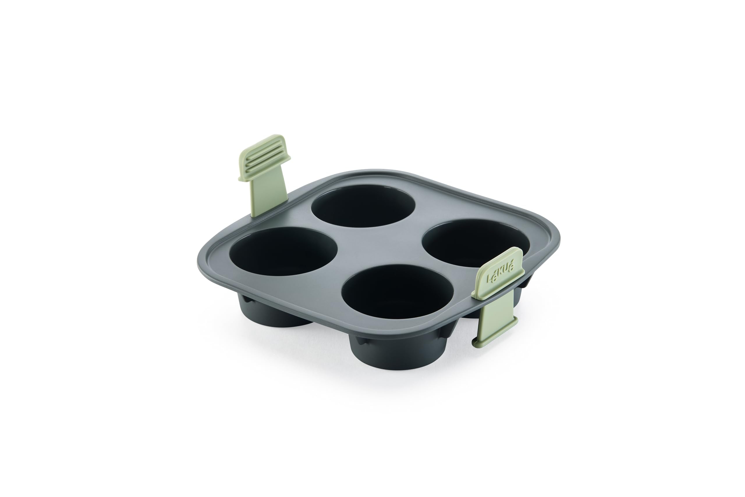 Lku Air Fryer Muffin Mold  Make 4 Muffins in under 30 mins  100% Platinum Silicone Baking Pan for Air Frying, Fits in Draw