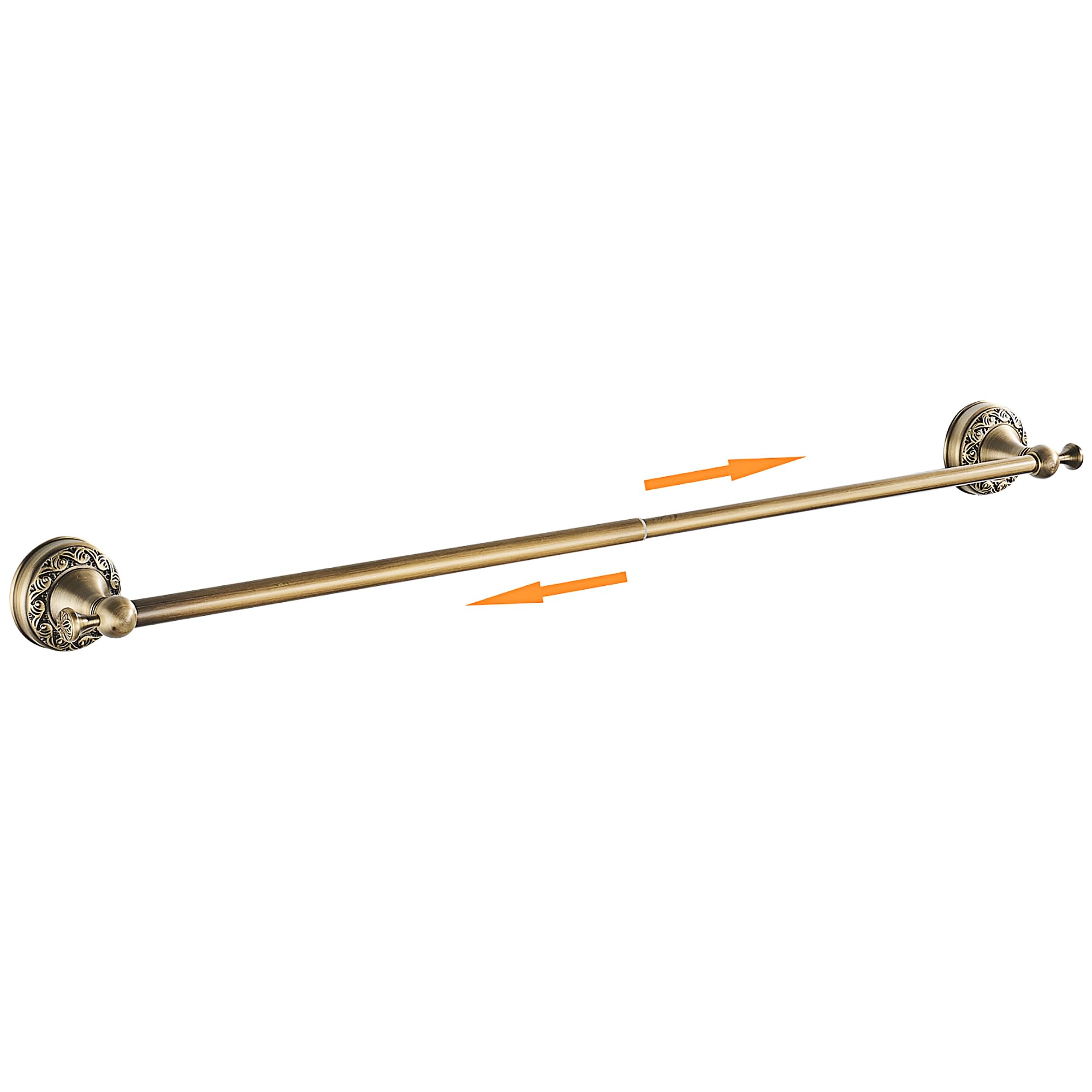 Antique Bronze Brass Towel Bar,Adjustable 15.5 To 27.5 Inch Bath Towel Bar Rack For Bathroom Towel Holder, Wall Mounted Bathroom